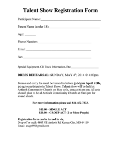 talent-show-entry-form-template