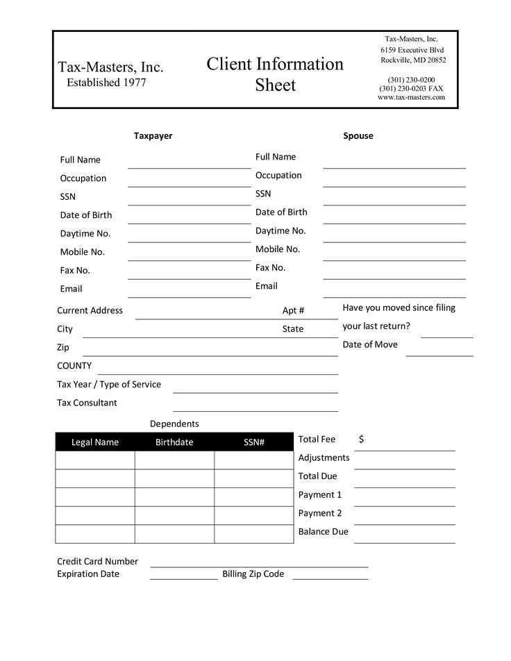 tax-client-information-form-template