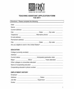 teaching-assistant-application-form-template