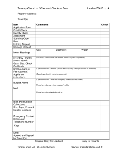 tenant-check-out-form-template