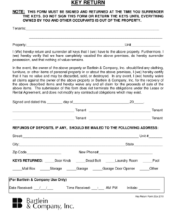 tenant-key-return-form-template