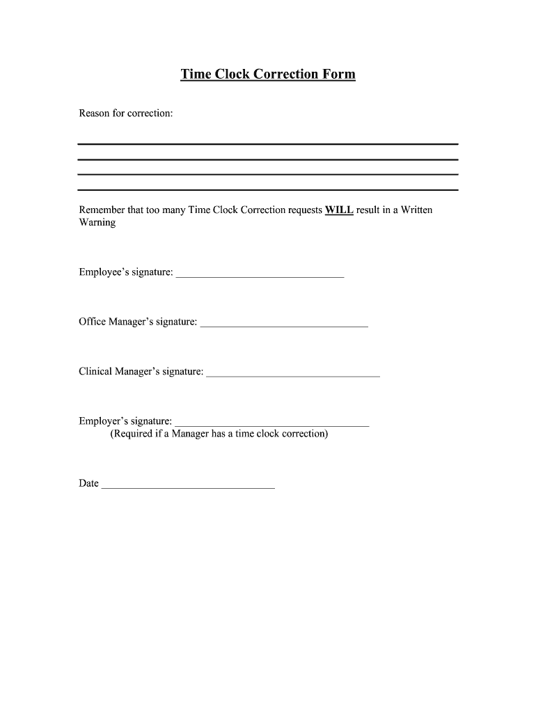 time-card-adjustment-form-template