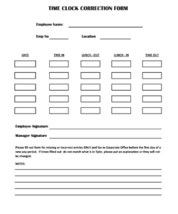 time-clock-correction-form-template