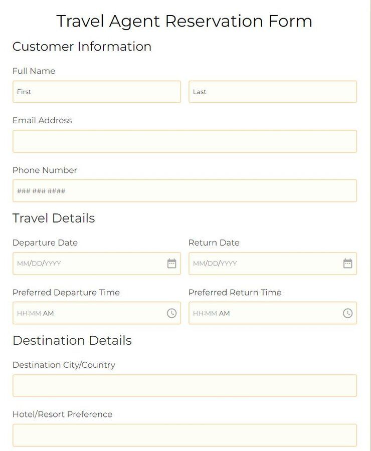 travel-agent-booking-form-template