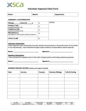 volunteer-expenses-claim-form-template