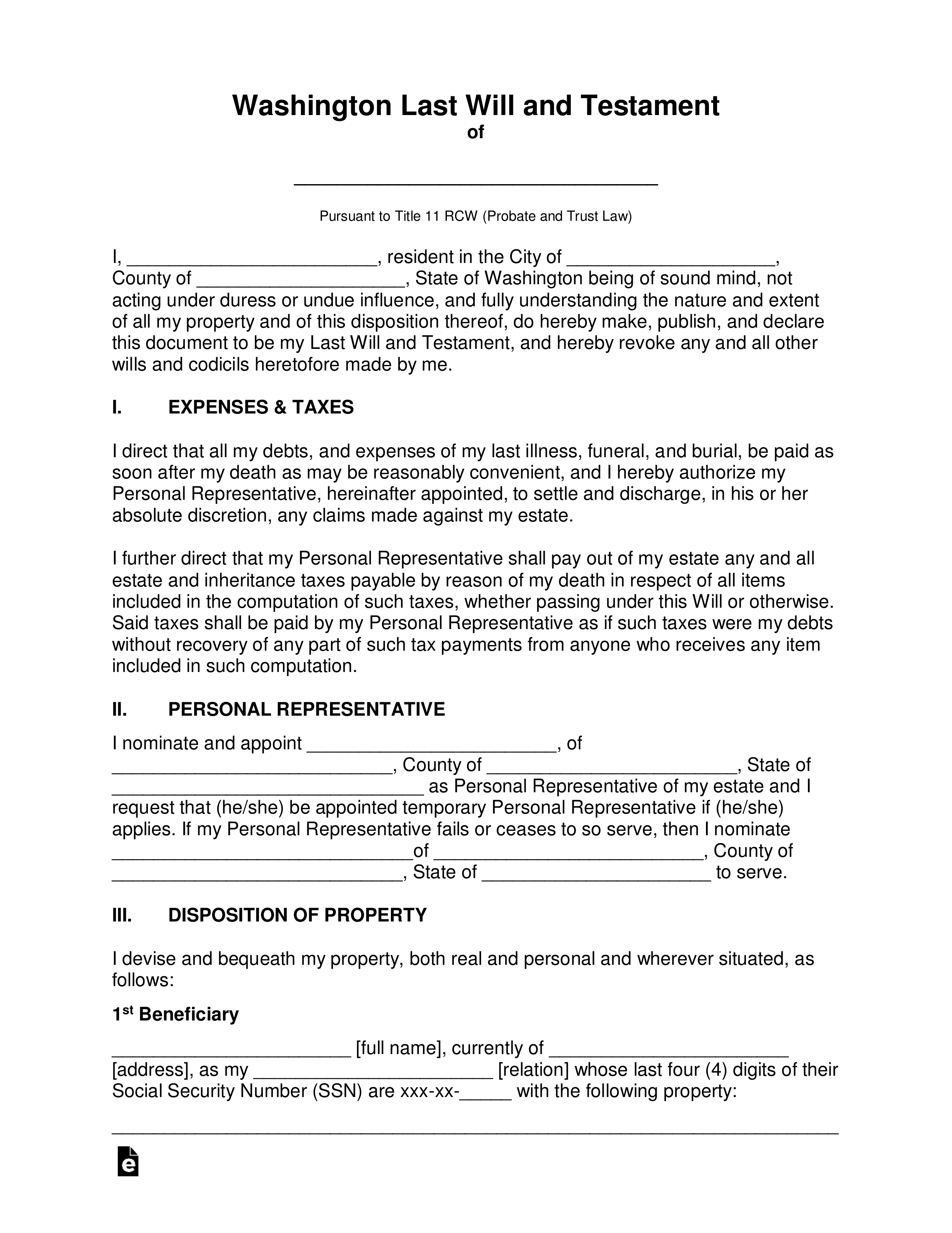 washington-state-will-form-template
